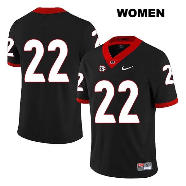 Georgia Bulldogs Women's Jes Sutherland #22 NCAA No Name Legend Authentic Black Nike Stitched College Football Jersey HER1756HJ